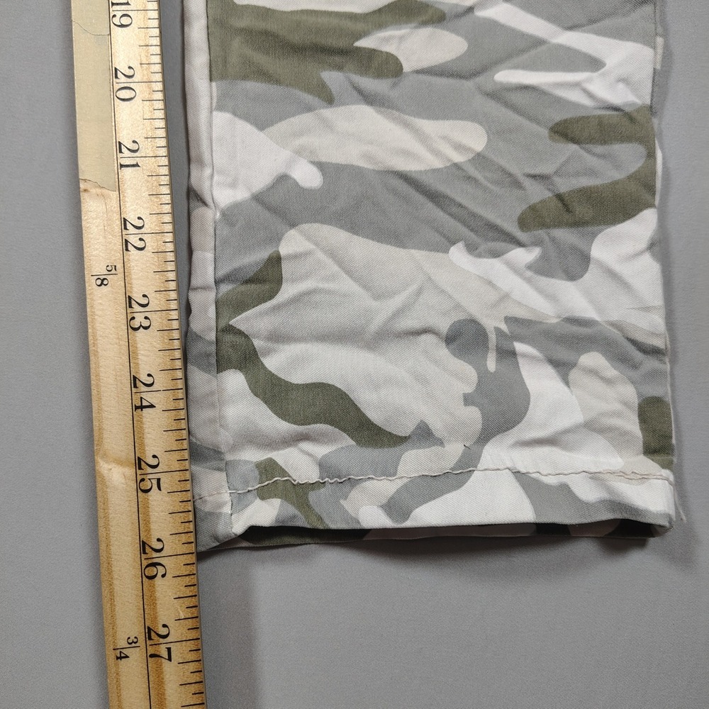 Free for Humanity Jogger Pants Women M Grey Camo Drawstring Viscose Blend Italy - Picture 6 of 8